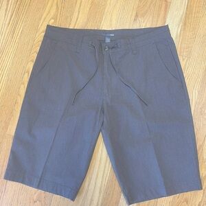 H&M Size 36 Mens Long Gray Pinstripe Dress Shorts Regular Fit Preppy 12” NWOT